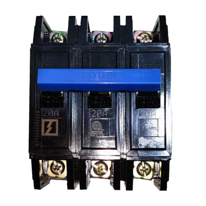 Koten electrical contactor on a white background Koten 20A 3Pole 10Kaic 220V Circuit Breaker 3 Phase Bolt On HPH HPH3P20A For Safety Overload