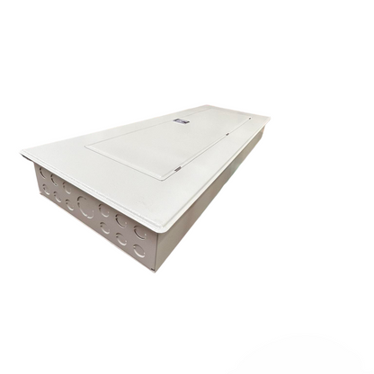 Koten Panel Board Main 250SP 2P electrical enclosure with white cover and metal body Koten Panel Board 20 Branches Main 250SP 2P for 2 Pole Bolt On Circuit Breaker PB250SP2P20B Electx ElectricalS Supply