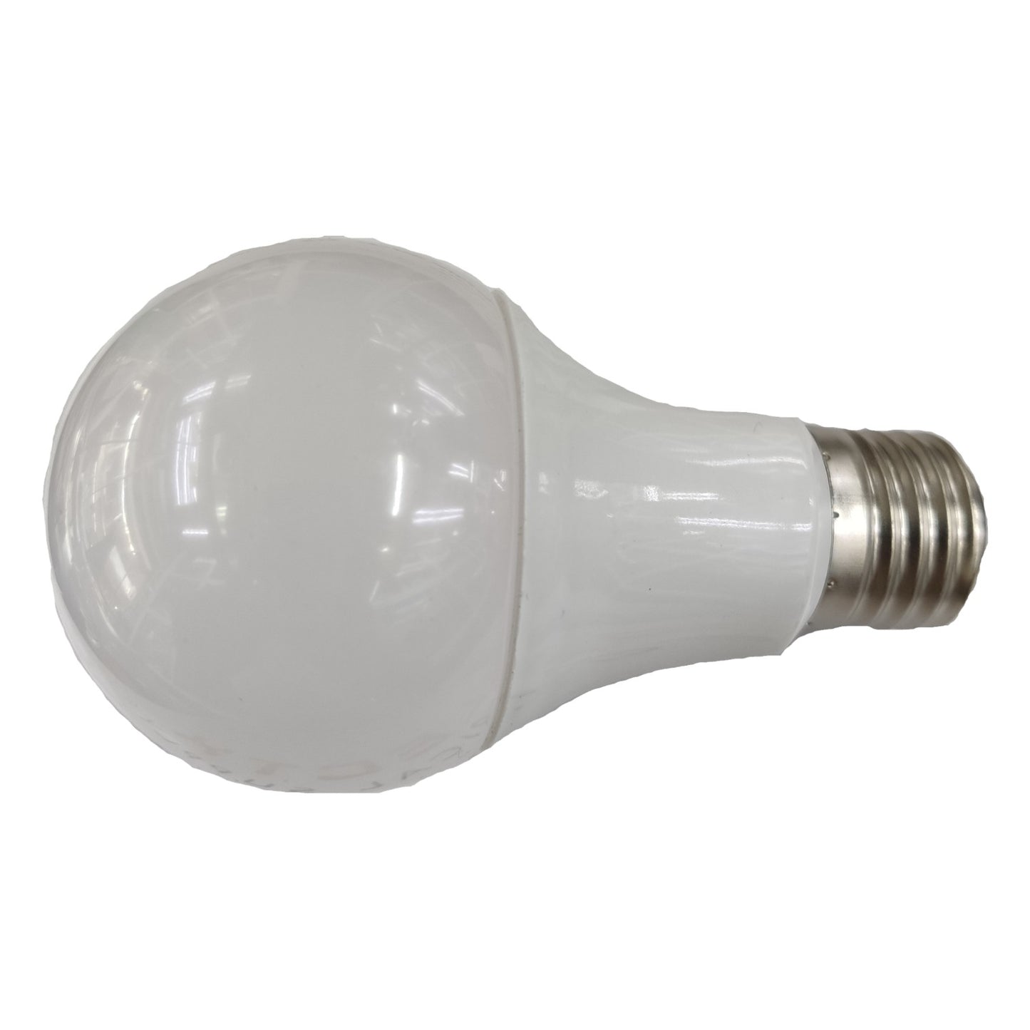 White light bulb on a white background