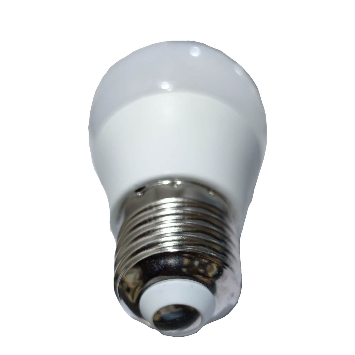 White light bulb on a white background