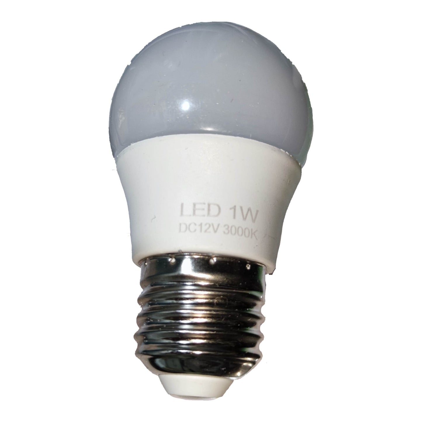 LED light bulb with specifications on a white background