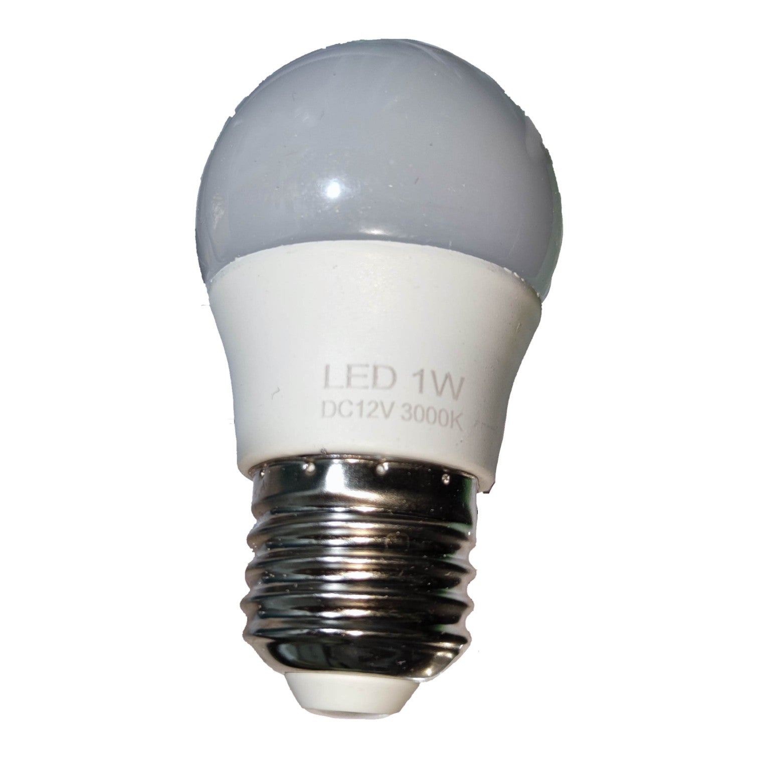 LED light bulb with specifications on a white background