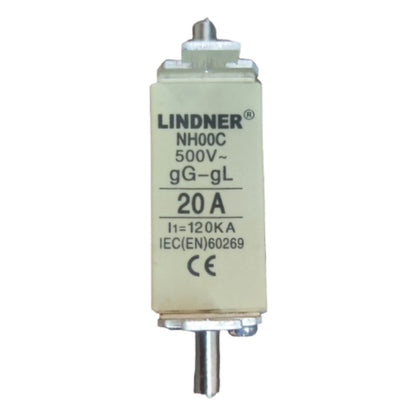 Lindner electrical component with specifications on a white background