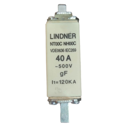 Lindner capacitor with specifications on a white background