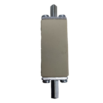Rectangular sensor with metal mounting brackets on a white background