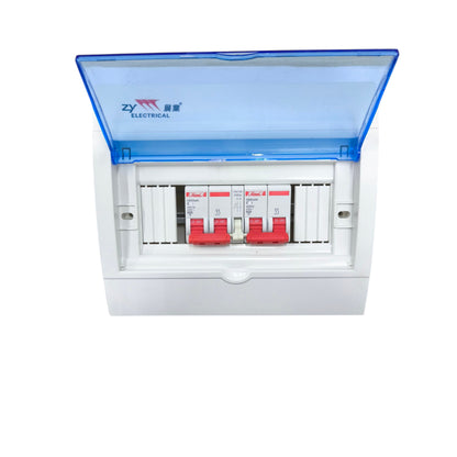 Himel MTS 63A 2 Pole 6KAIC 220V with PVC Enclosure ZY ZY5-8WAYSFT/2XHDB3WN2C63+HDB3W63HS