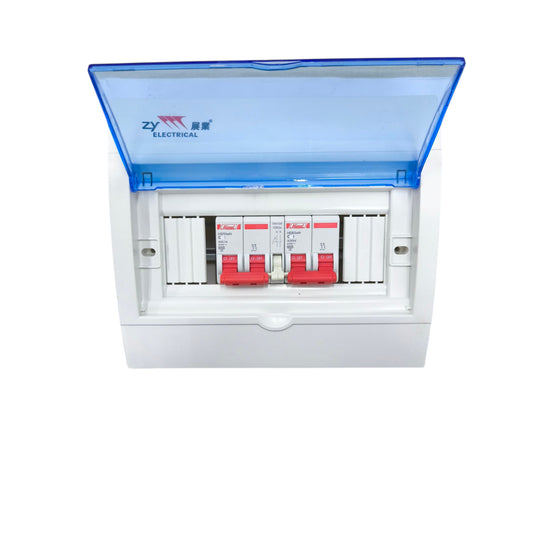Himel MTS 50A 2 Pole 6KAIC 220V with PVC Enclosure ZY ZY5-8WAYSFT/2XHDB3WN2C50+HDB3W63HS