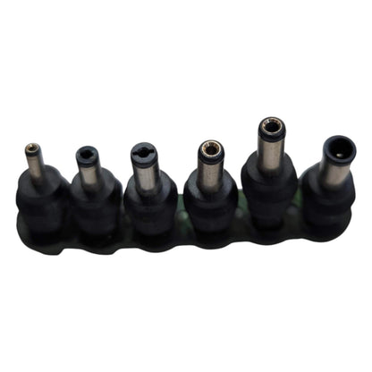 Set of black electrical connectors on a white background