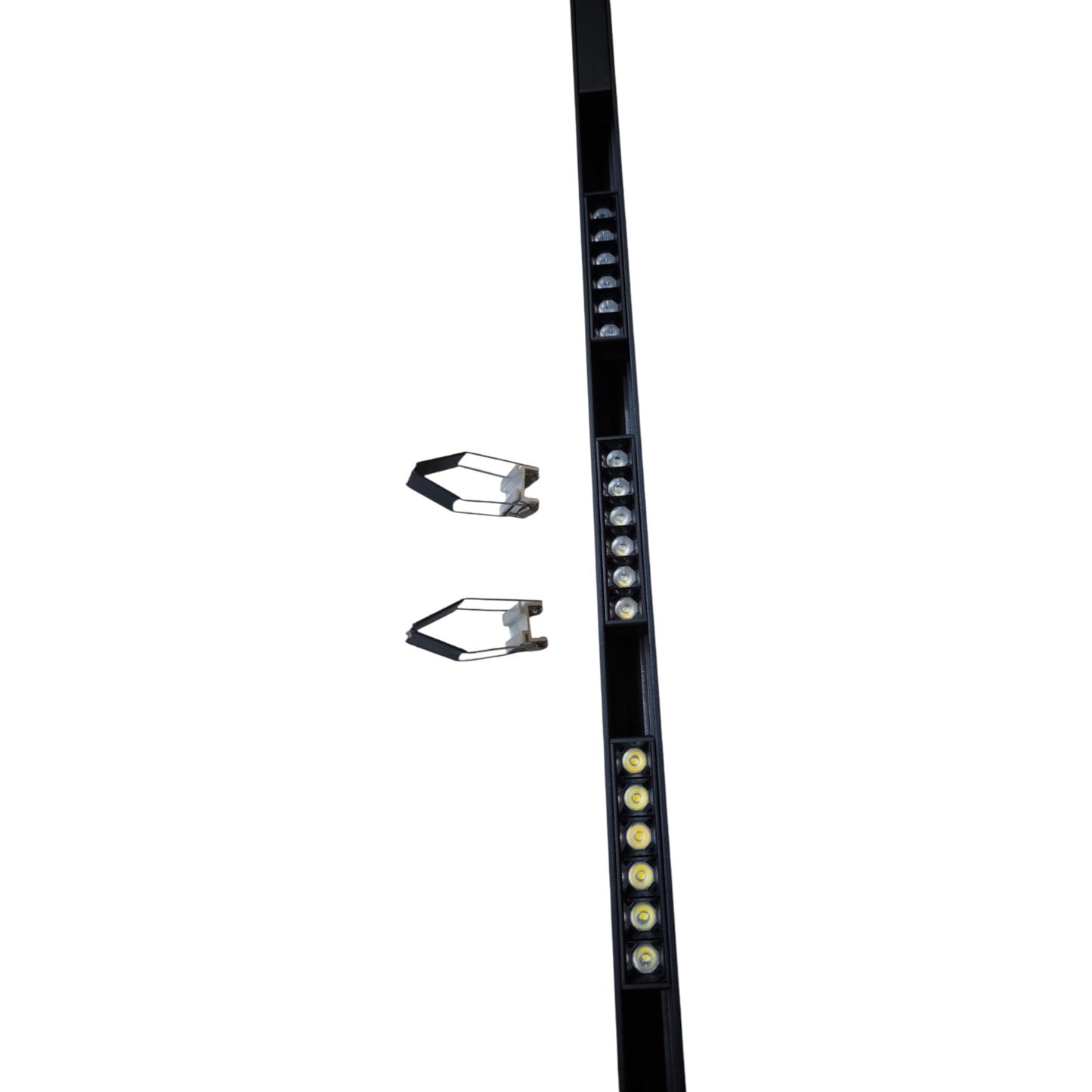 Magnetic Track Light 1 Meter with 3pcs 6W Grille Type Cool White 4000K with 100W Power Supply 220V ( ILLUMIQ TERRA) 50mm Track