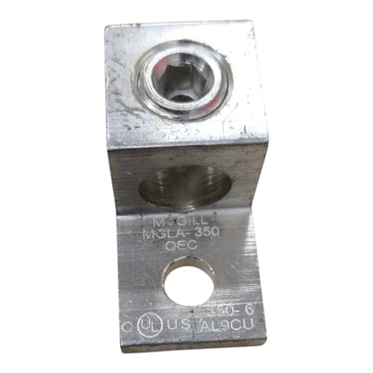 Metal mechanical component with 'McGill' branding on a white background