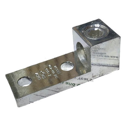 Metal bracket with multiple holes on a white background
