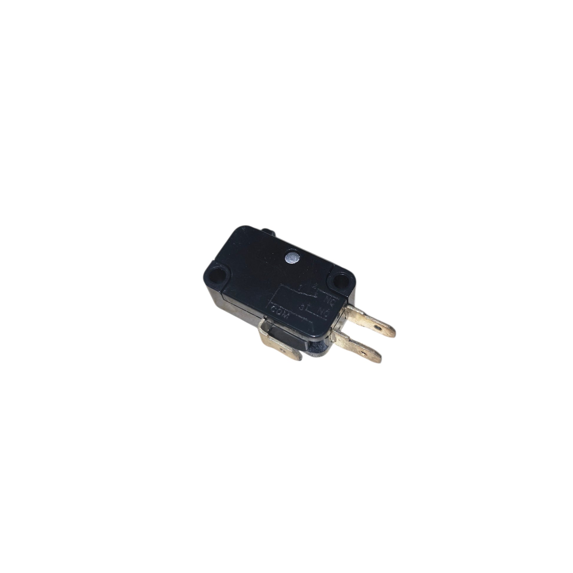 Small black switch on a white background