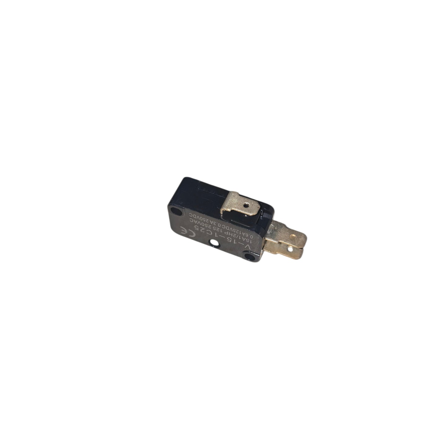 Small mechanical switch on a white background