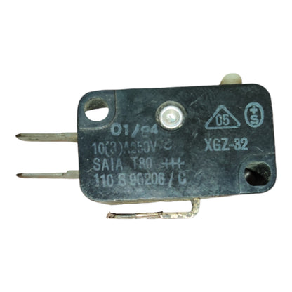 Mechanical switch component on a white background
