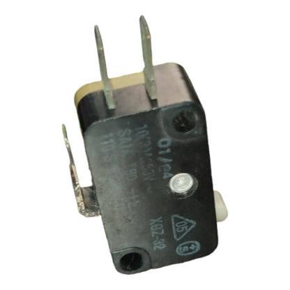 Mechanical switch component on a white background