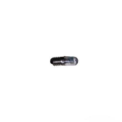 Small cylindrical light bulb on a white background Neon Bulb E10 for Indicator Available in Red and Green Voltage 220V, 110V and 440V Electx Electrical SUpply
