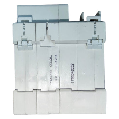 Metallic component with text on a white background