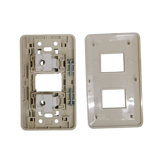 Omni 2 Gang Computer Modular Outlet , Data Outlet , Lan Outlet Classic Series WEP-102+ (WEC-303x2)