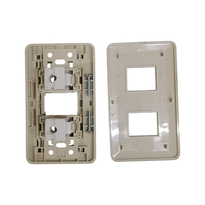 Omni 2 Gang Computer Modular Outlet , Data Outlet , Lan Outlet Classic Series WEP-102+ (WEC-303x2)