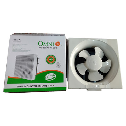 Omni 8 Inches Exhaust Fan 60Hz 220V Wall Type 200mm x 200mm XFW-200