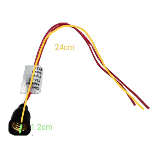 Omni Pigtail Socket 5A 220V E12 (5PCS) , E-12 Rubber Socket E12-102