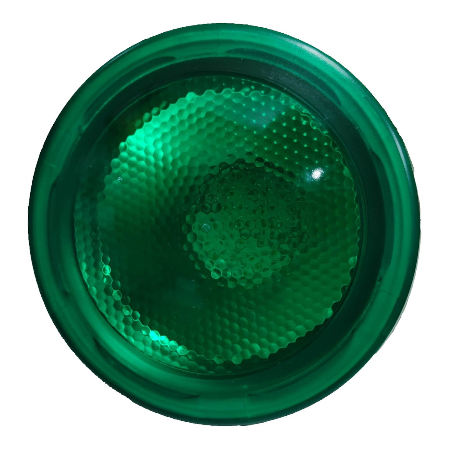 Green textured ball on a white background