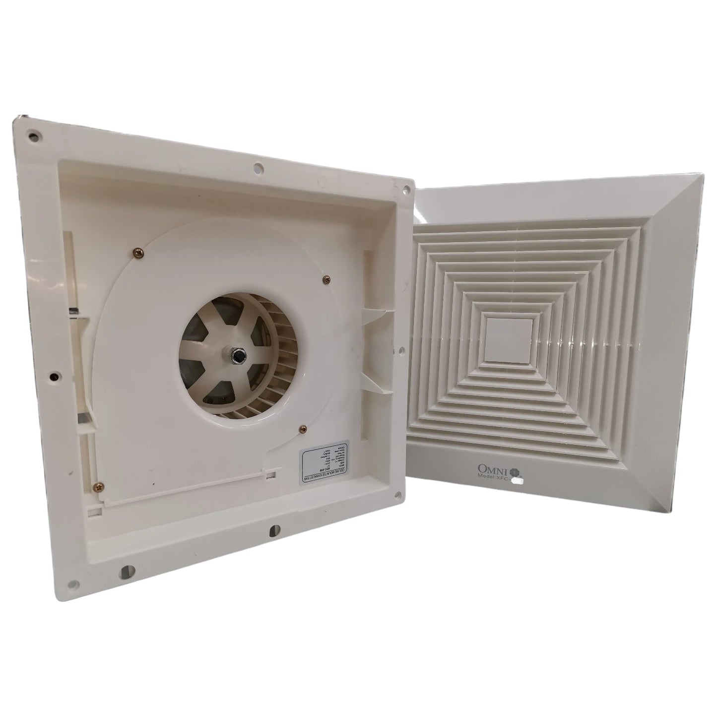 Omni 12 Inches Ceiling Mounted Exhaust Fan 220V 60Hz Duct Fan 300mm x 300mm Bathroom Exhaust Fan Ceiling Exhaust Fan XFC300