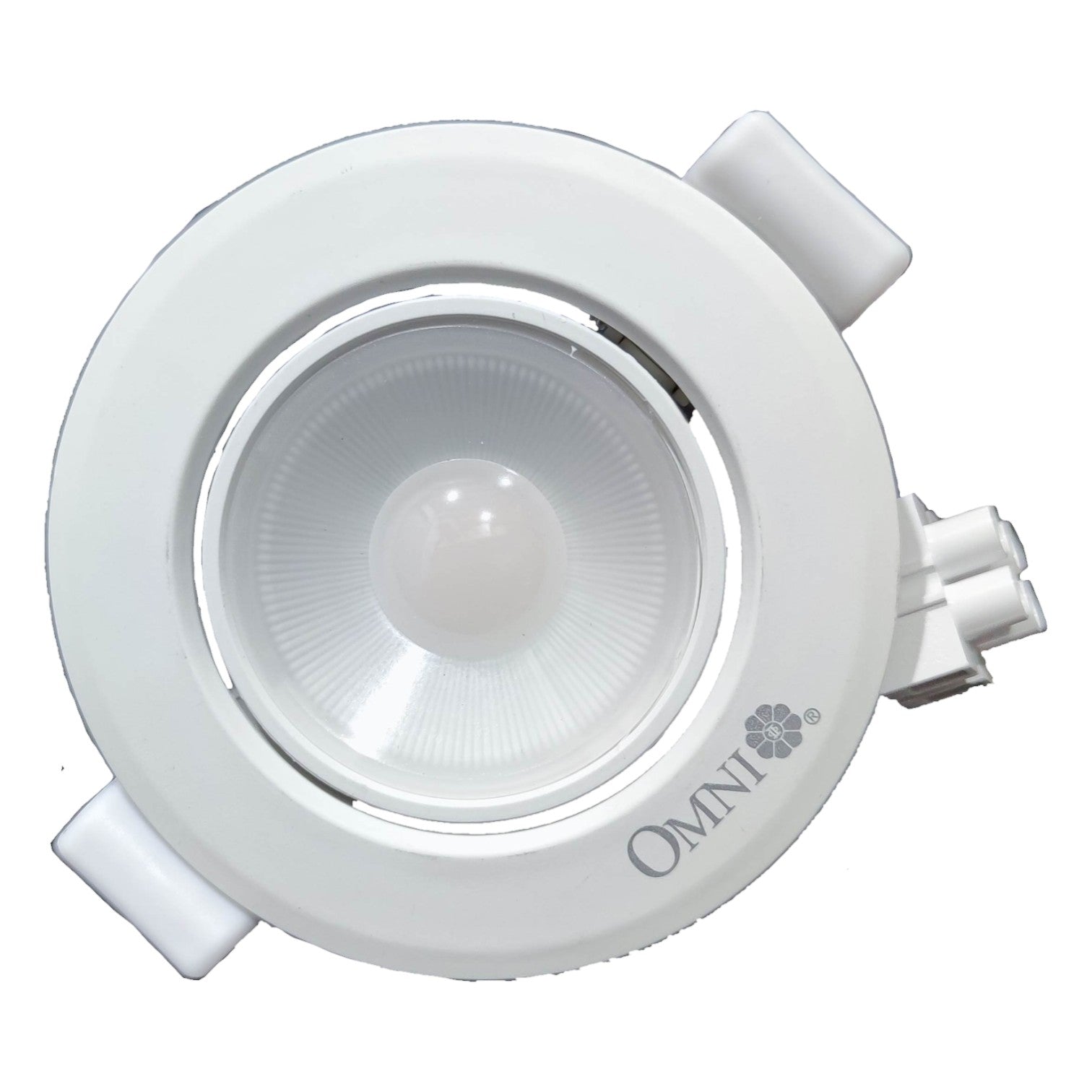 White Omni light fixture on a white background