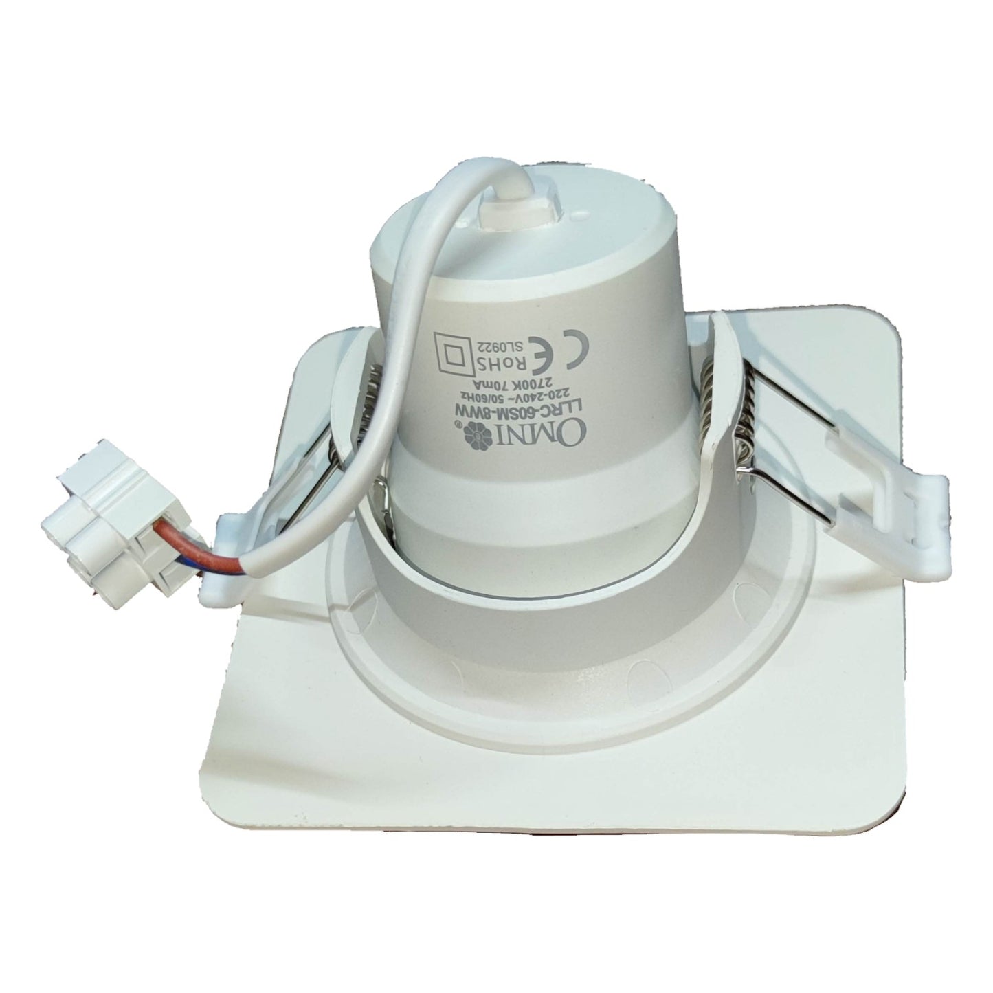 Omni 8W LED Downlight Square Tiltable Cool White 4000K 220V LLRC-60SM-8WCW