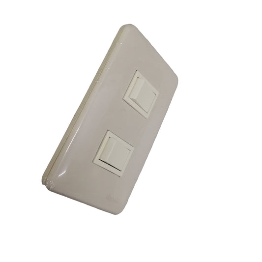 Omni Classis Series 2 Gang 3 Way Switch 16A 250V with Plate Cover WEP-101+(WES-223x2) I