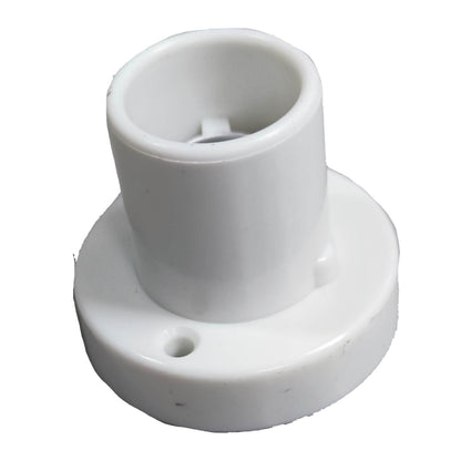 White plastic fitting on a white background