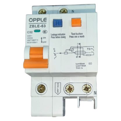 OPPLE electrical circuit breaker on a white background