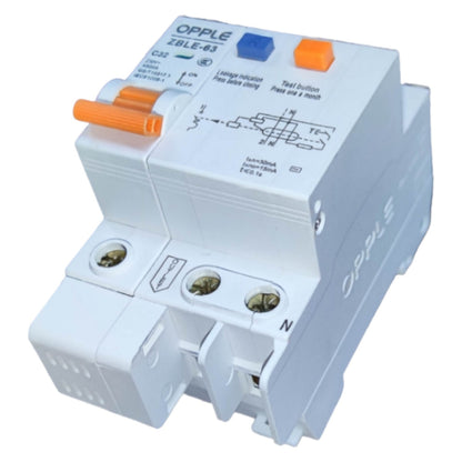 OPPLE electrical device with labels and wiring diagrams on a white background