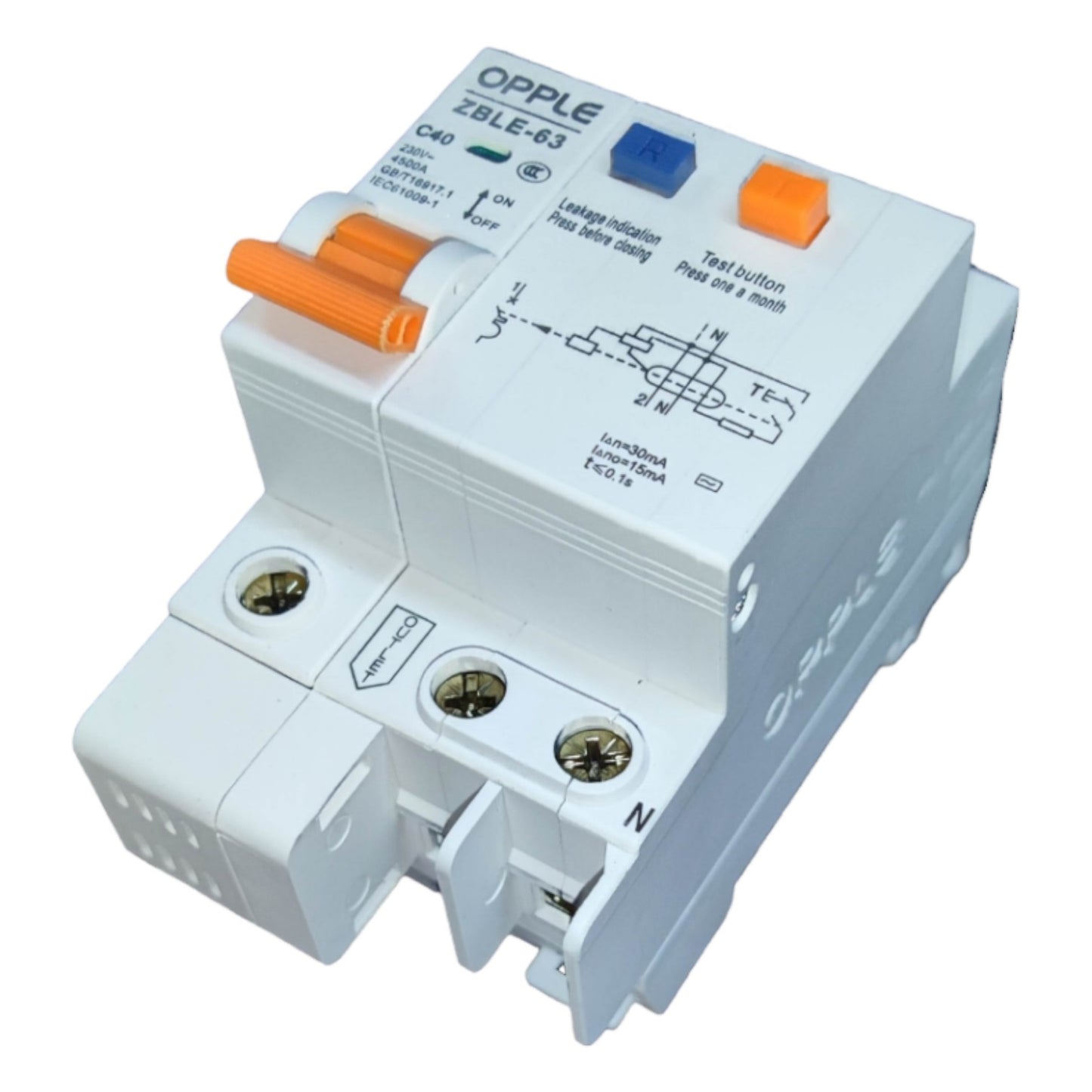 Oppo electrical device with connectors on a white background