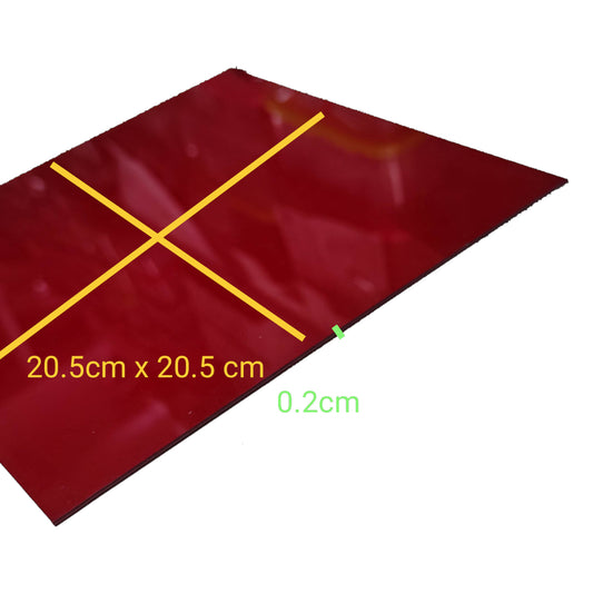 Optical Filter Red 20.5cm x 20.5cm, Acrylic Color Filter Red
