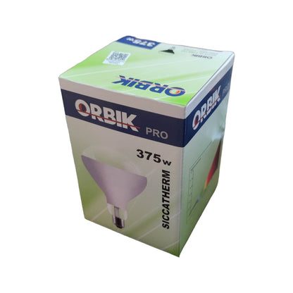 Orbik 375W Infrared Lamp E27 220V AC Siccatherm, Heat Lamp for Food