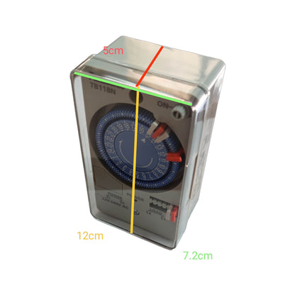 Panasonic 24 Hour Timer Switch 10A 220V 6 Standard On and Off with Back up Single Phase TB118NE7
