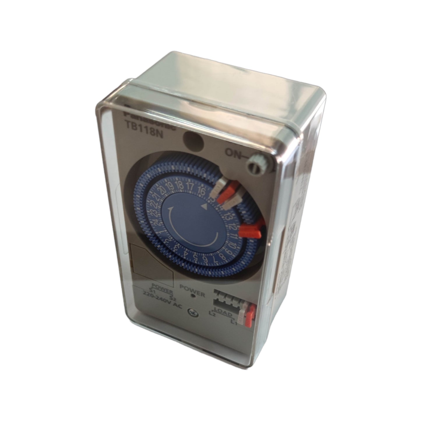 Panasonic 24 Hour Timer Switch 10A 220V 6 Standard On and Off with Back up Single Phase TB118NE7