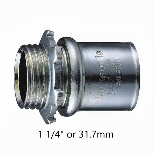 Panasonic 1 1/4" EMT Connector Compression Type 31.7mm