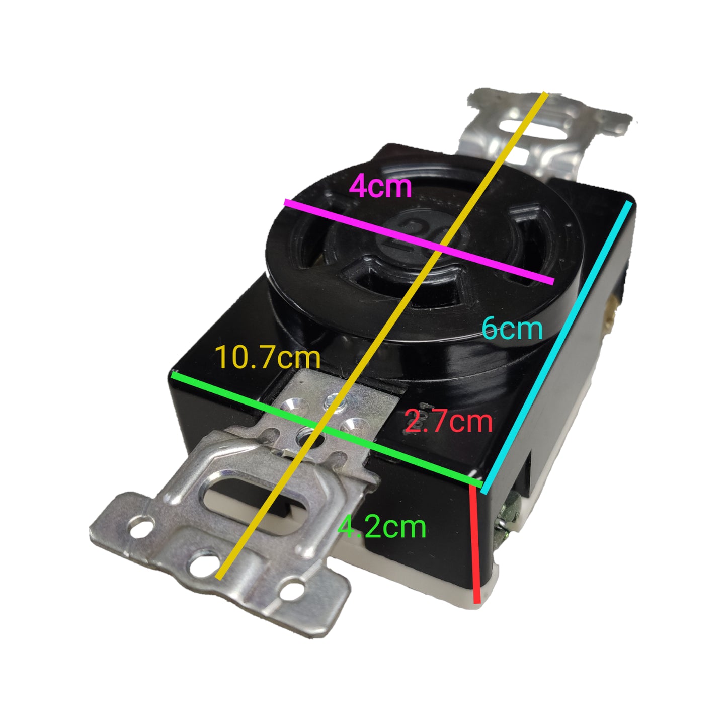 Panasonic 20A Twist Lock Outlet with Plate Cover 3P+E (4P) 250V (ML-3) WF2420BK and WNF6254W-8 Twistlock Outlet with Plate Cover 20A 3P+E (4P) Electx Electrical Supply