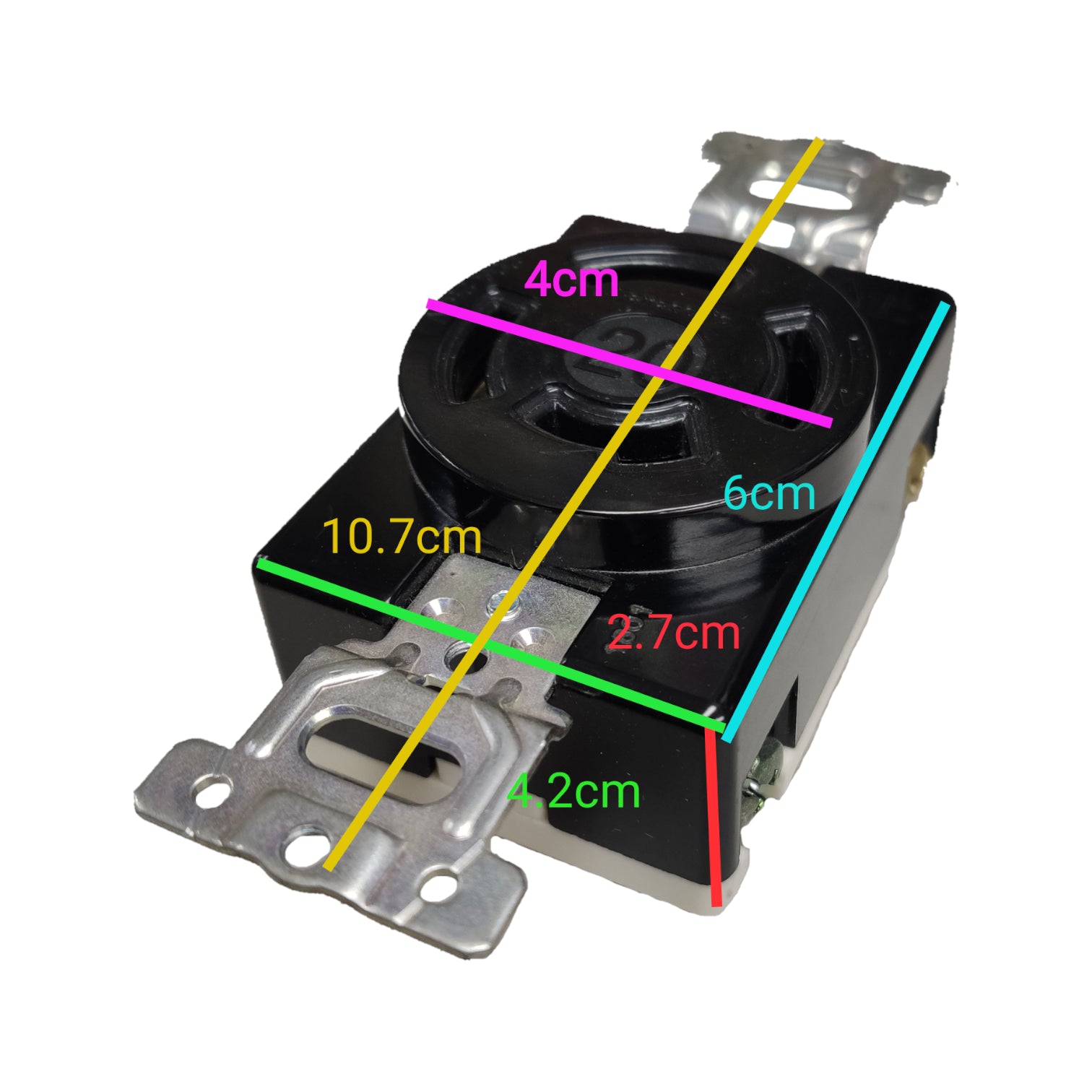 Panasonic 20A Twist Lock Outlet with Plate Cover 3P+E (4P) 250V (ML-3) WF2420BK and WNF6254W-8 Twistlock Outlet with Plate Cover 20A 3P+E (4P) Electx Electrical Supply