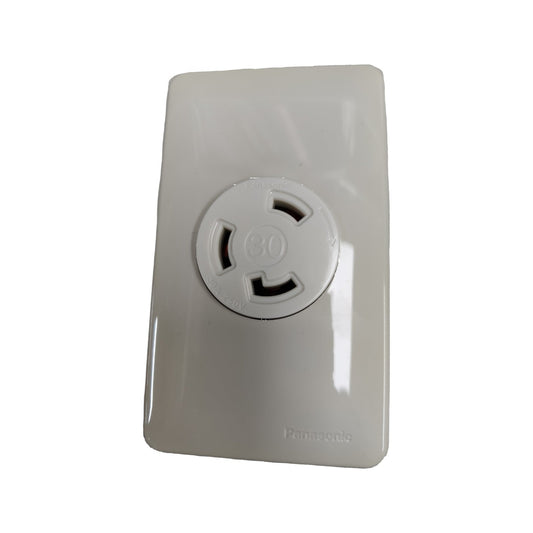 Panasonic electrical outlet on a white background