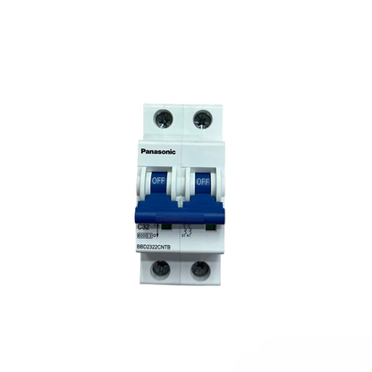 Panasonic 2 pole 220V electrical breaker with switch for reliable circuit protection