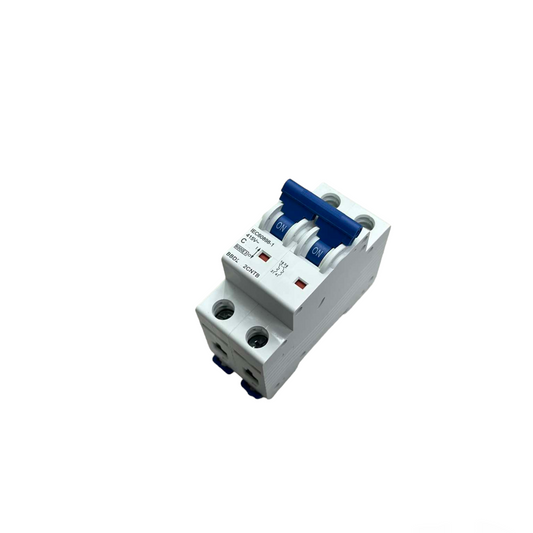 Circuit breaker on a white background