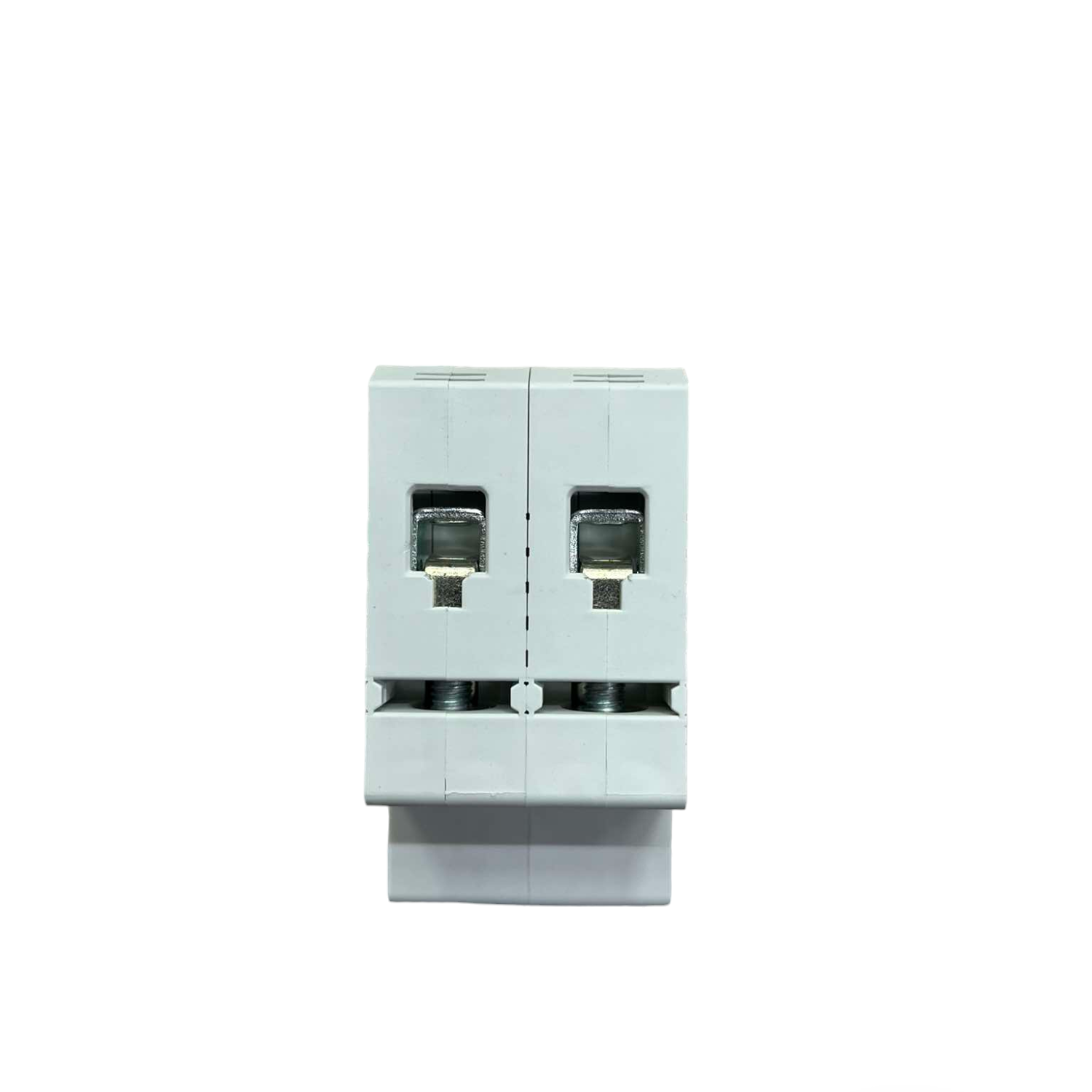Electrical breaker switch on a white background