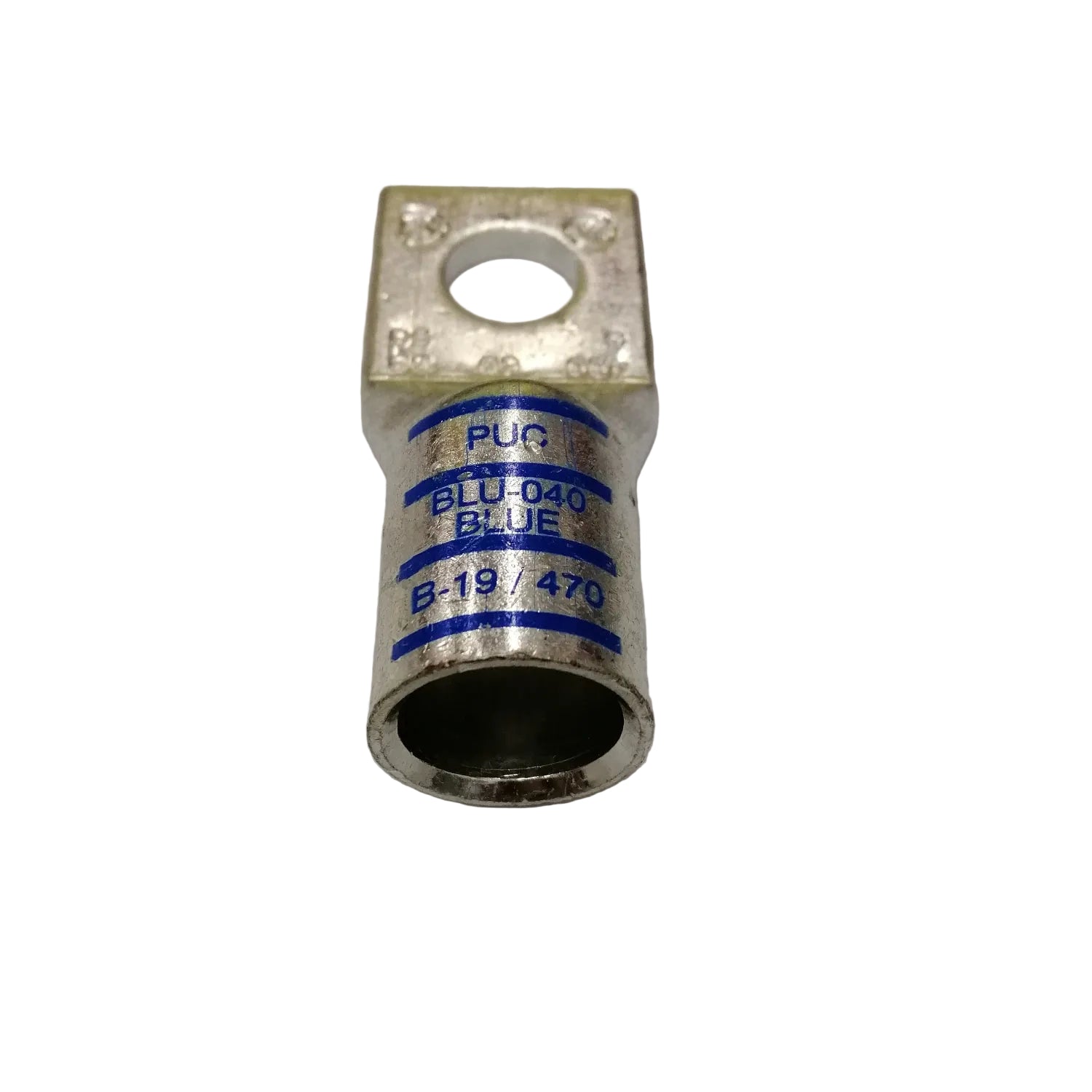 Penn Union Short Barrel Copper Crimp Terminal Lug 400MCM AWG 200mm² One Hole