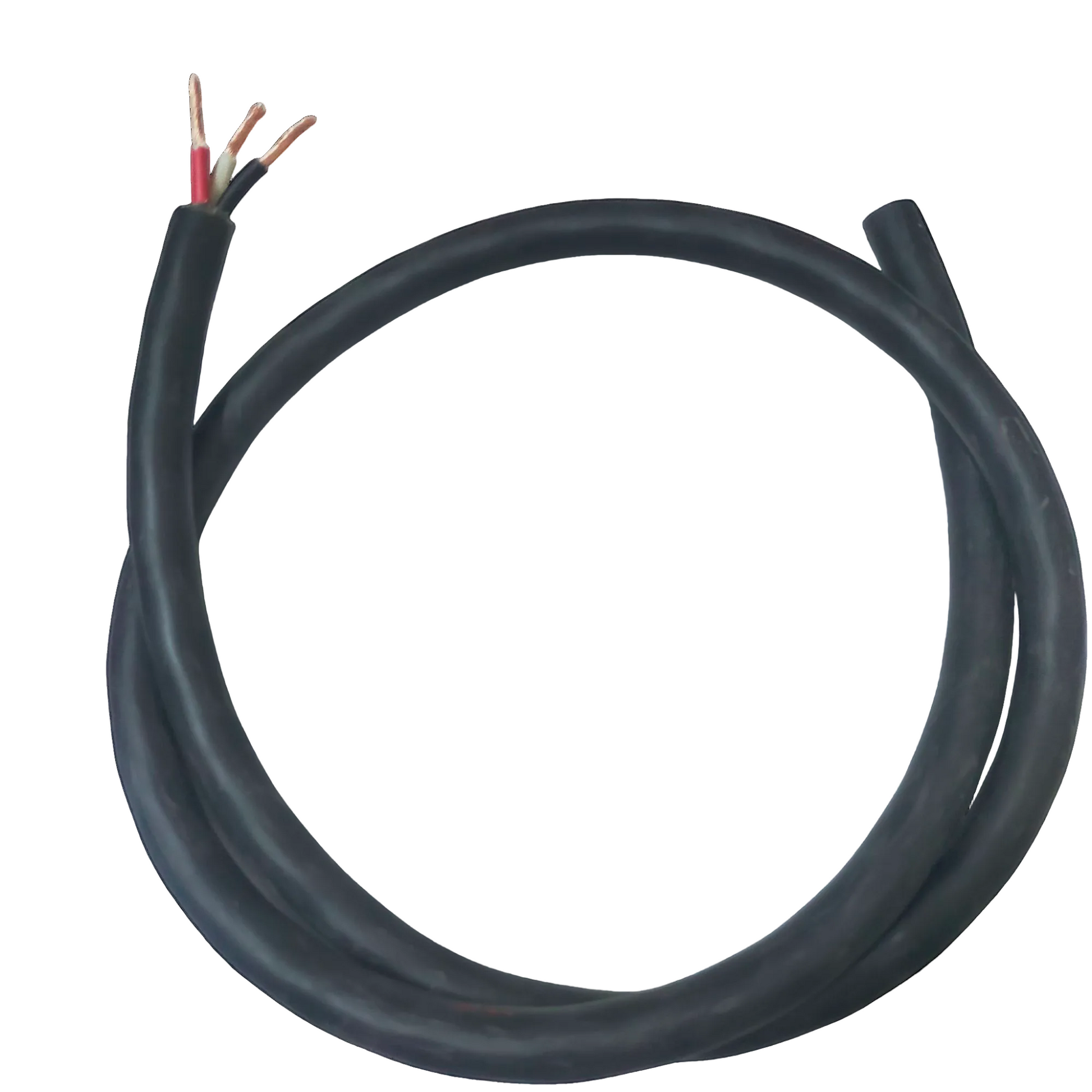 Phelps Dodge 3 core power cable 15 meters 3.5mm with exposed copper wires and black insulation