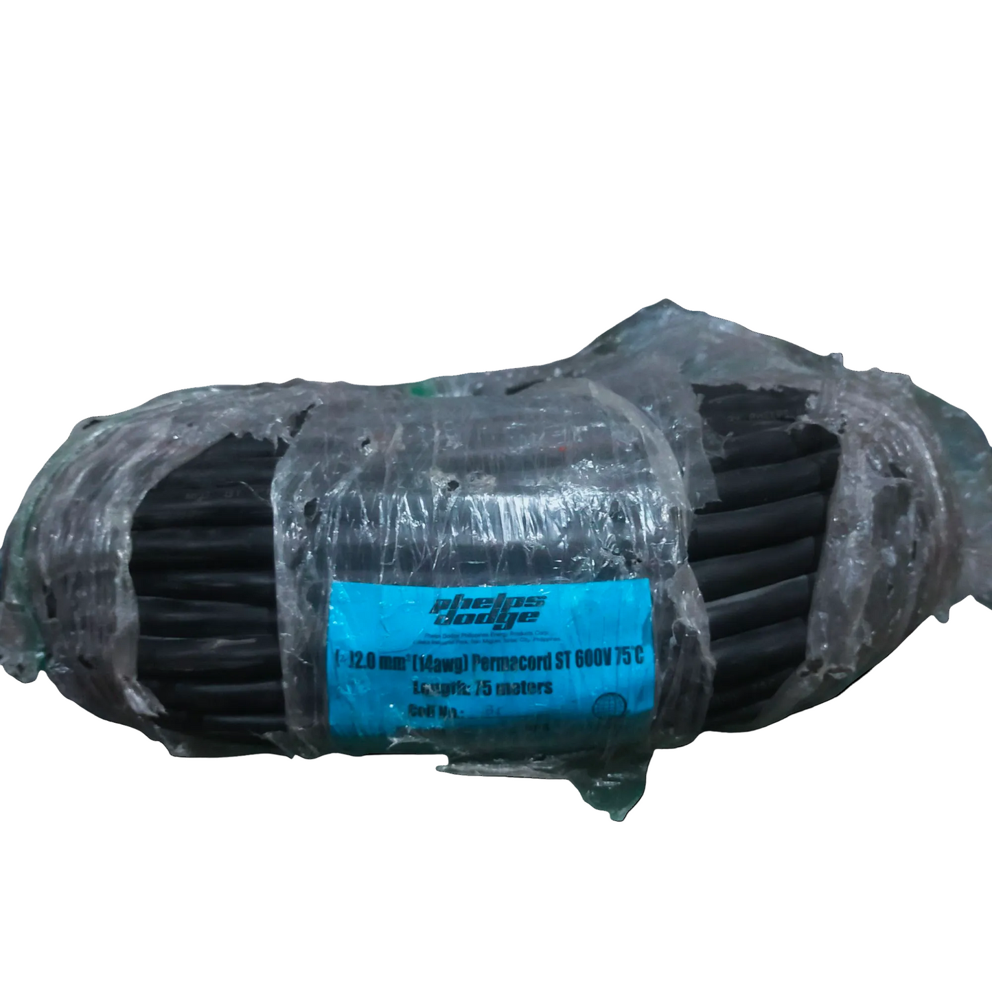 Phelps Dodge 3 meter 2.0mm 2 core royal cord wire wrapped in plastic packaging
