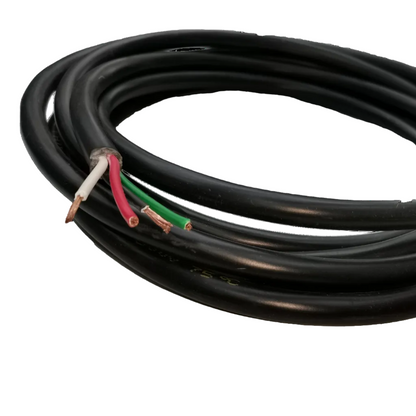 Phelps Dodge 4 core 2.0mm electrical wire with black insulation and exposed copper ends