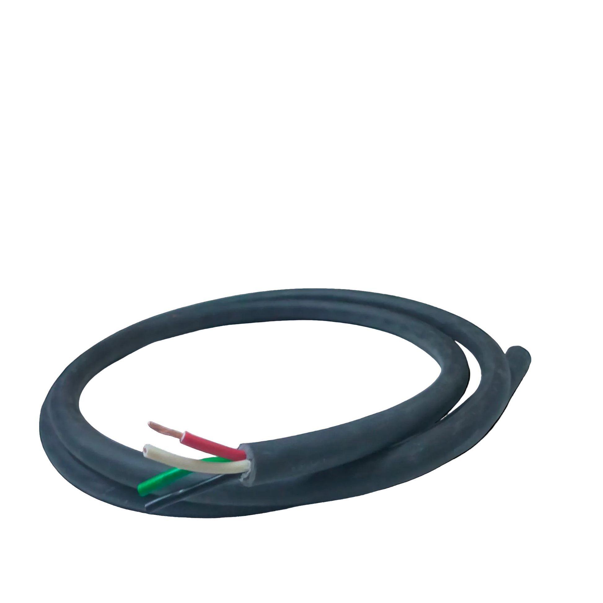 Phelps Dodge 4 core 2.0mm electrical wire with black insulation and exposed colored wires